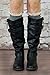 Modern Boho The Original Button Boot Socks with Lace Trim Boutique Socks Dark Grey