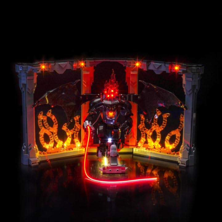 BrickBling Light Compatible with Lego Balrog Book Nook, Creative Lighting Compatible with Lego...