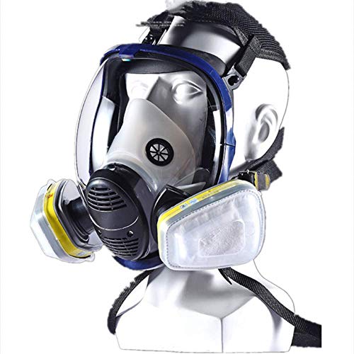 Preisvergleich Produktbild Vollflächige Sprühlackierte Chemische Staubdichte Vollmaske, Weitwinkelansicht, Aktivkohle-Maske, Doppeltes Luftfilterelement, Staubdichte Chemische Maske, Spray, Holzdekoration (Filterbox Nr. 7)
