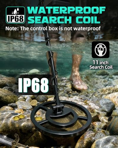 Image of Metal Detector for Adults with 11 inch Waterproof Coil, 6 Modes