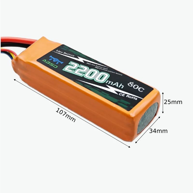 Image of MatLogix ABSD 11.1V 80C 2200mAh 3 Cells Lipo Battery