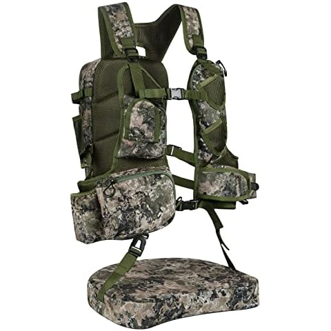 LUCKY CLOVER Turkey Vest, Comfortable Turkey Hunting Vest with Seat Cushion, Adjustable Hunting Vest for Hunting with Game Pouch, Turkey Hunting Gear Accessories Cover