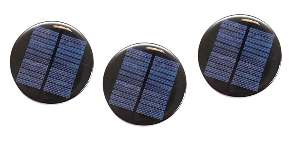 ESPtronics 3 Pcs Mini Solar Panel Cell 80mm Round Square �6V-100 mAh for Science Student-image-46