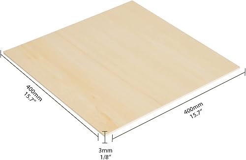 Miniatura 8 de OUYZGIA 10 hojas de madera contrachapada de tilo de 11.8 x 11.8 x 18 pulgadas, tablero de madera contrachapada de 0.118in para cortar con láser,