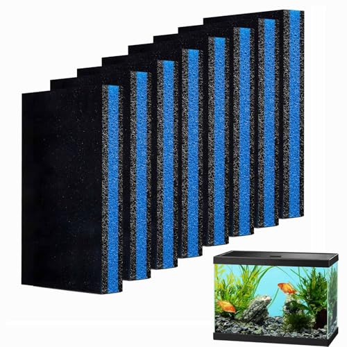 8pcs High Density Aquarium Filter cotton, Reusable Aquarium Sponge Filter, with Cuttable, for Aquarium Pond(L)
