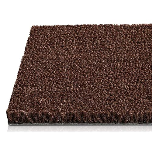 Paillasson en coco marron KARAT 50x80 cm tapis brosse d'entrée robuste pour extérieur et intérieur