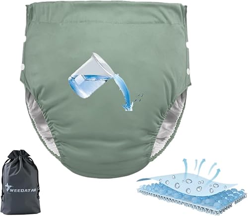 Miniatura 1 de WEEOATAR Pañal de tela unisex reutilizable para adultos, pañales de natación lavables, pañal de bolsillo ajustable para incontinencia con broches de
