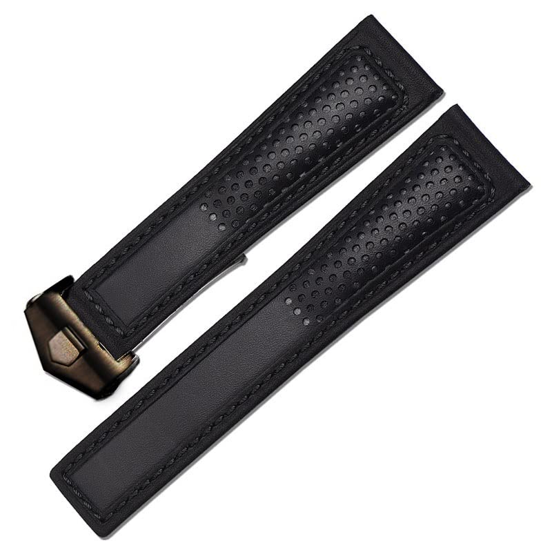 Bracelet cuir points rouges pour Tag Heuer F1 look sport chic au quotidien