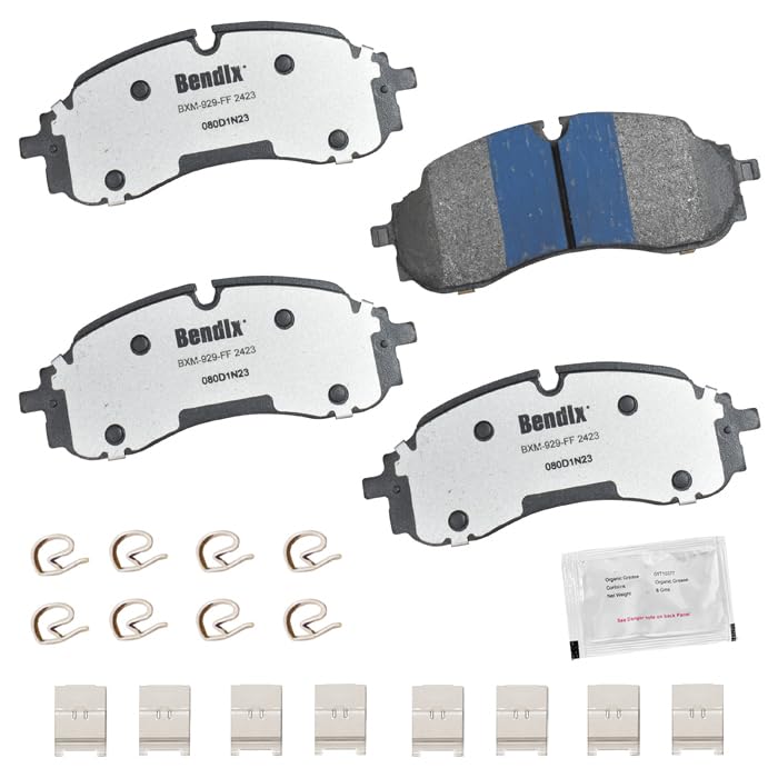 Image of Bendix Fleet Metlok MKD2423FM Semi-Metallic Front Brake Pads for Ford E-Transit 2024-2022, Transit-150 2023-2022, Transit-250 2023-2022, Transit-350 2023-2022, Transit-350 HD 2023