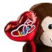 HollyHOME Monkey Stuffed Animal Valentines Monkey Plush Holding Red Love Balloon for Kids and Girlfriend Toy Gifts 10 inches
