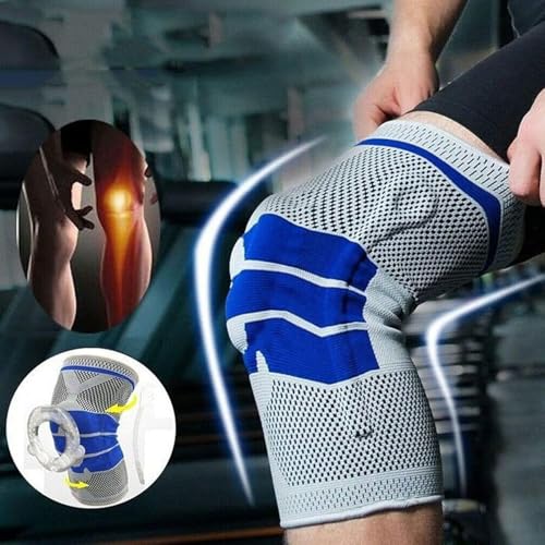 Image of ONEOM Fitness Running Knee Support Protect Gym, Sport Braces Kneepad Elastic Nylon Silicon Padded Compression Knee Pad Sleeve for Basketball & Volleyball