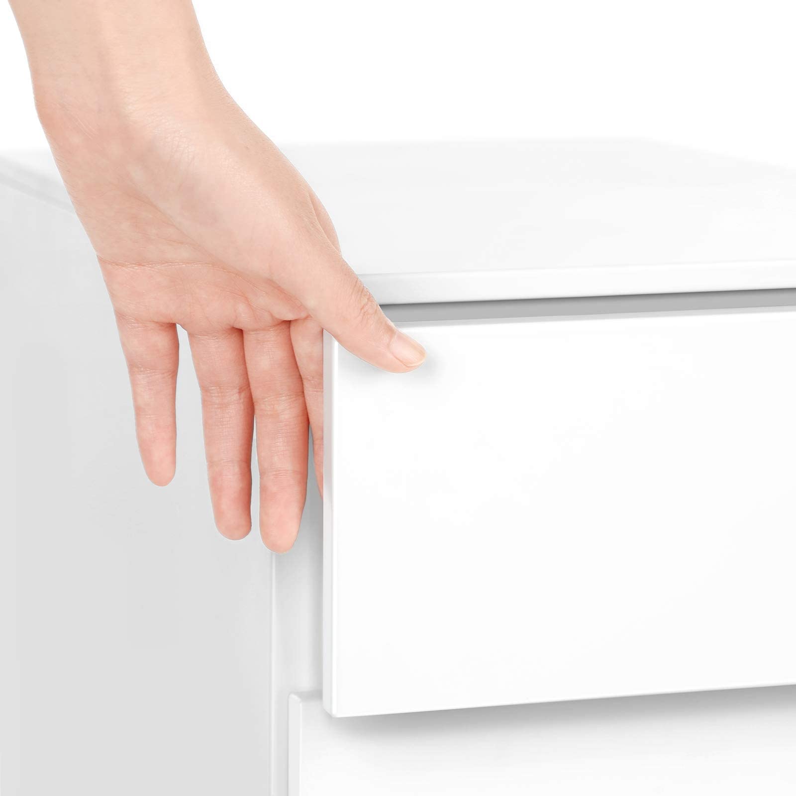 SONGMICS Mobile File Cabinet, Armadietto da ufficio con ruote e serratura, per A4, legale, documenti formato lettera, cartelle sospese, bianco OFC031W01