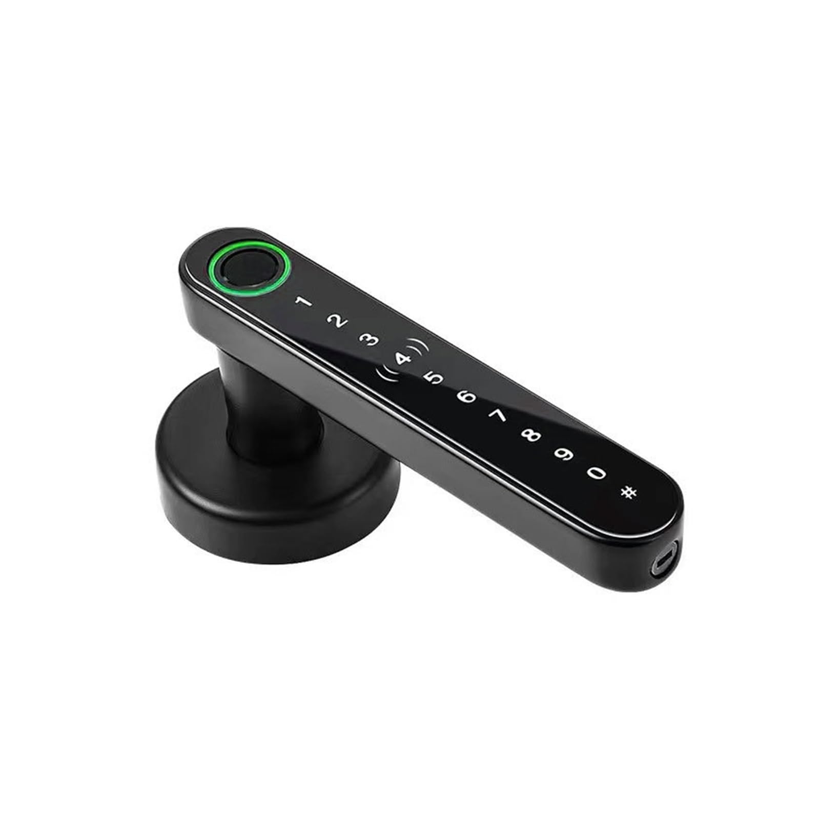 cerradura de puerta inteligente, Cerradura De Pestillo De Un Solo Cerrojo Con Contraseña Y Huella Digital Intelinte Con Aplicación, Adecuada For Puertas Interiores De Madera Y Metal