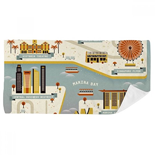 Débarbouillette Singapour 35x70cm en microfibre douce haute absorption - 2