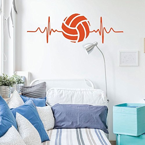 Vinilo decorativo con diseño corazón y voleibol miniatura 4