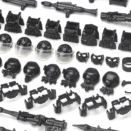 Feleph SWAT Waffen Militär Set für Figuren, Polizei WW2 Armee Spielzeuge zum Army Soldaten, Bundeswehr Krieg Teile Kompatibel mit Großen Marken Bausteinen
