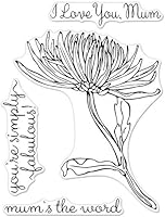 Vista 1 de Hero Arts CM262 Hero Florals Mum Stem - Sellos rectangulares de plástico transparente decorativos de 3 x 4 pulgadas