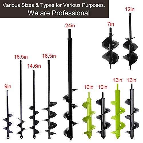 image for SYITCUN Auger Drill Bit Garden Plant Flower Bulb Auger Spiral Hole Dri