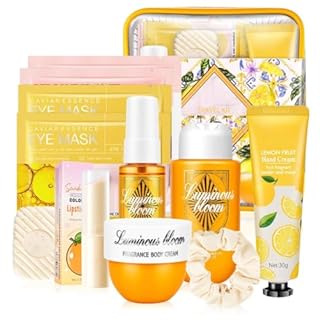 Coffret Beauté Femme Kit Toilette pour Creme Corps, Creme Main, Baume a Levre, Patch Yeux, Gel Douche, Savon, Parfum, Bandeau| Coffret Cadeau Femme Anniversaire