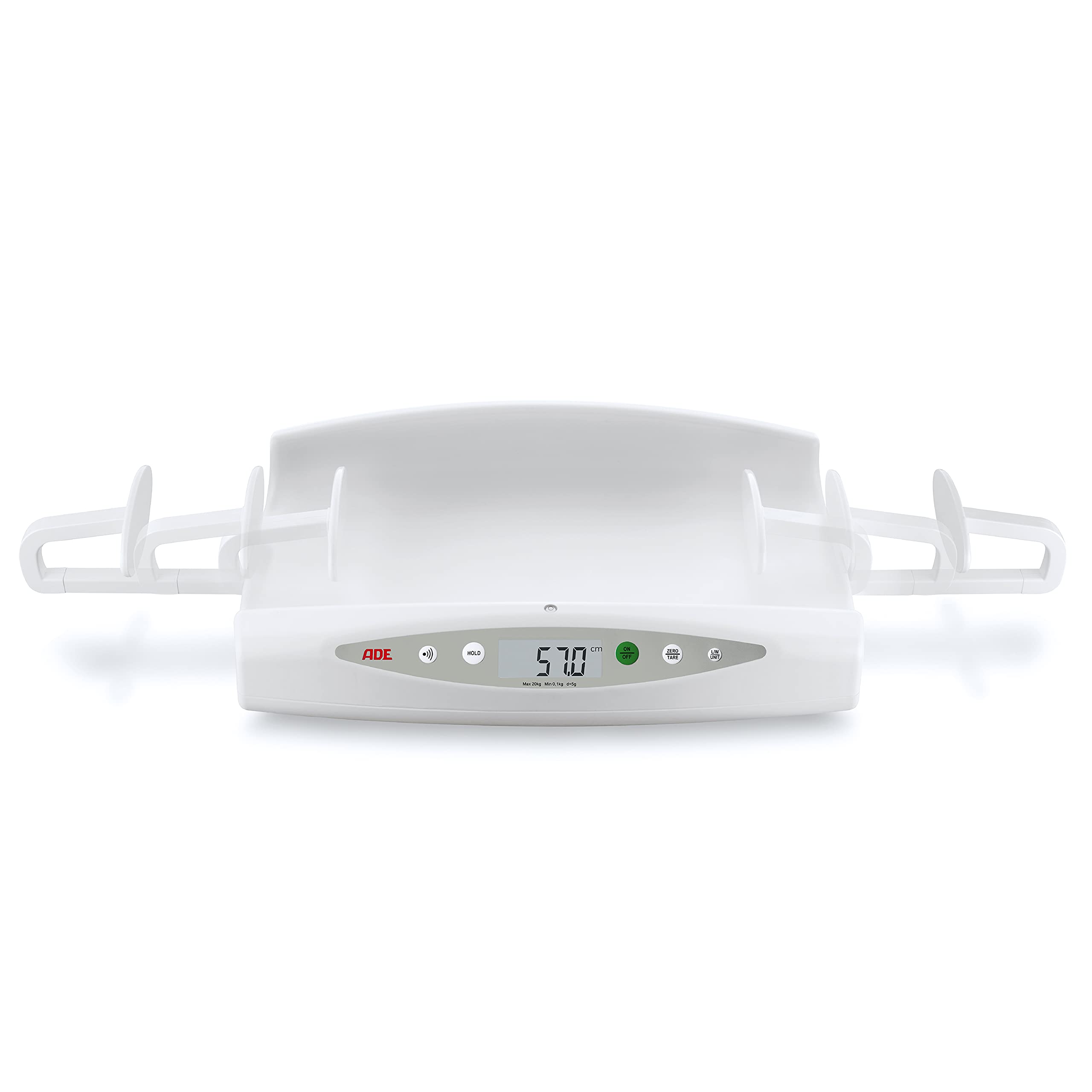 ADE M118000-01 Bilancia Pesaneonati Professionale digitale con altimetro integrato 20 kg Classe III, Garanzia Italia 24 mesi