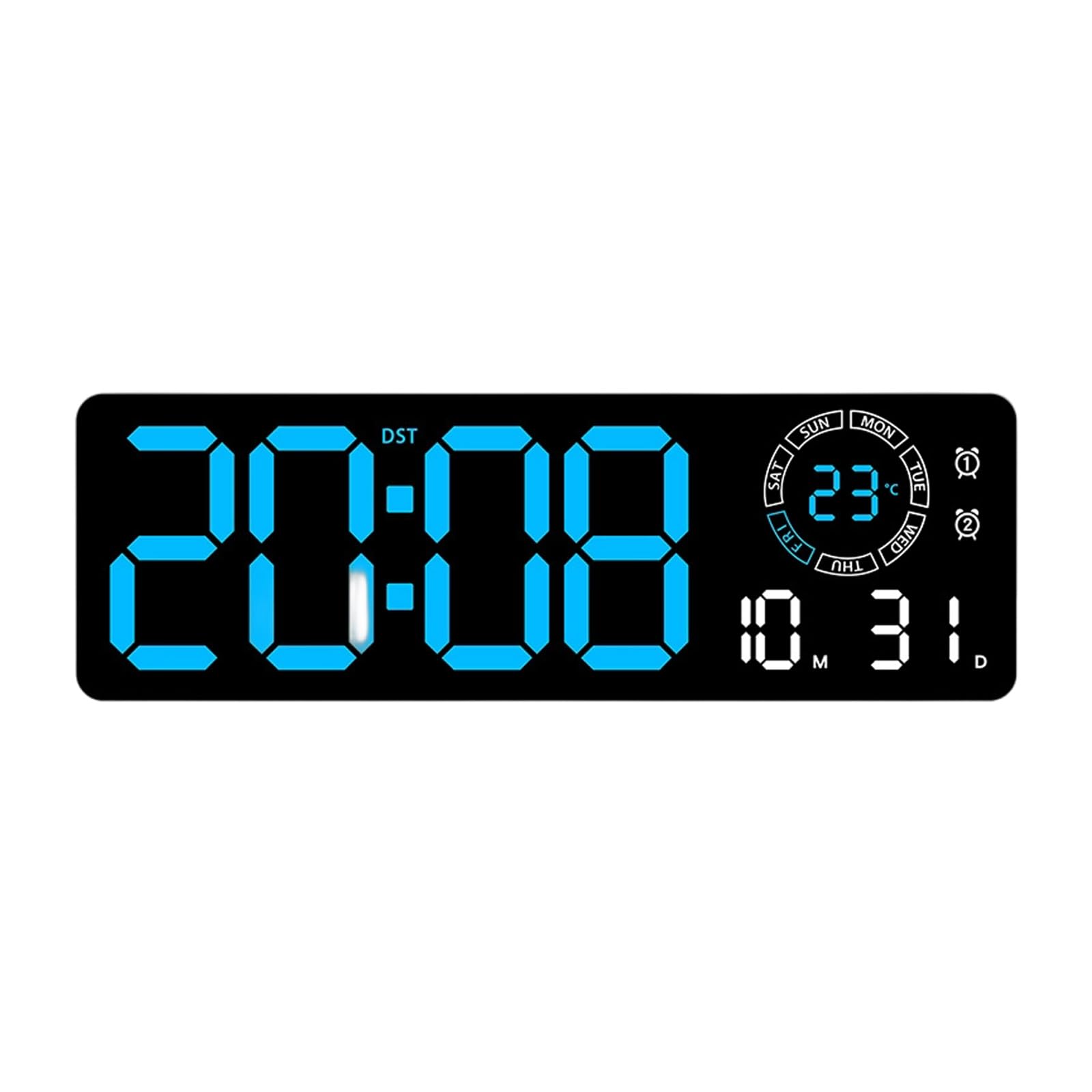 Kalttoy Blue Digital Alarm Clock With Real Time Temperature And Contemporary Design For Any Room Digital Alarm Clock