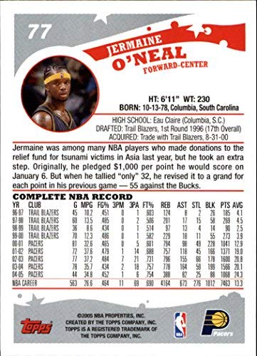 その他 2005 Topps Jermaine O'Neal auto PSA9 その他 2005 Topps Jermaine O'Neal auto PSA9 その他 2005 Topps