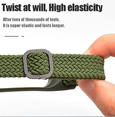 Tiggo Smart Watch Strap compatible for Xiaomi Mi Band 6,Nylon Sport Braided stretch Solo Loop Watch Belt,Replacement Bracelet Wristband Wrist Strap for Xiaomi Mi Band 3 4 5 6 Watch (arcoiris1) - Image 3