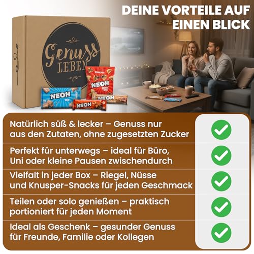 Genusslebenbox 500 g zuckerfreie Geschenkbox zum Naschen und Verschenken