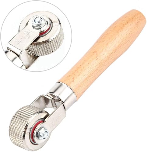 Miniatura 2 de KIMISS Rodillo de parche de neumáticos con mango de madera para rueda de automóvil, reparación de parches de neumáticos, herramienta de reparación