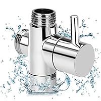 Queerelele 1 Stück 3-Wege-Umschaltventil 3 Wege Ventil Eckventil 1/2 Zoll für Waschbecken Bad Duschspray Küche Adapter,Duschsystem Ersatzteil, T Adapter Dusche Umschalte