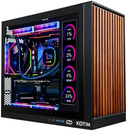 KOTIN Prebuilt Gaming PC RTX 5070 12GB, Ryzen 7 9700X, 32GB DDR5,...