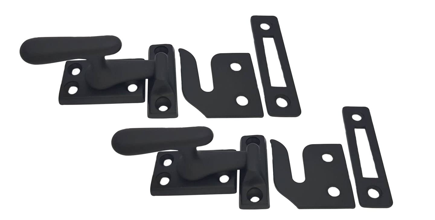 QCAA Solid Brass Casement Fastener Window Lock, Small, US10B ORB Oil Rubbed Bronze, 2 Pack