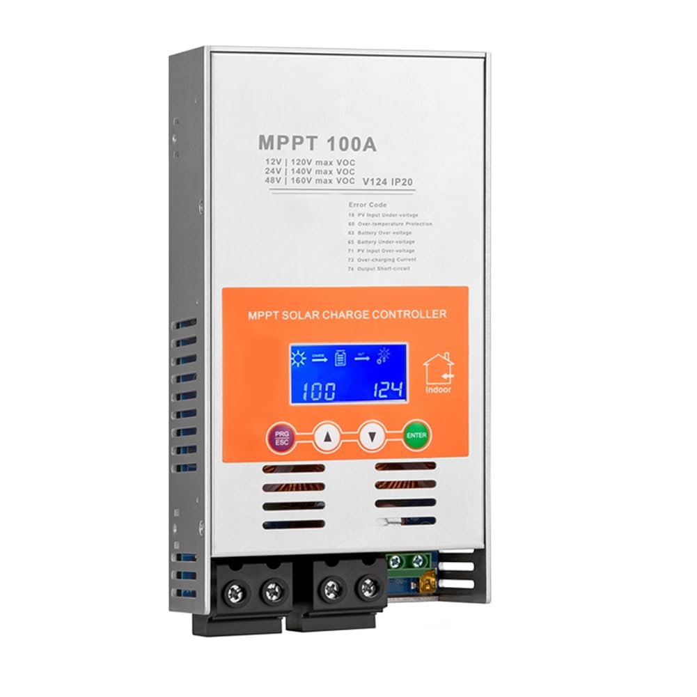 Controlador de Carga Solar MPPT 100A V124 Controlador de Carga Solar MPPT WiFi Controlador de Carga Solar MPPT para Batería de Litio