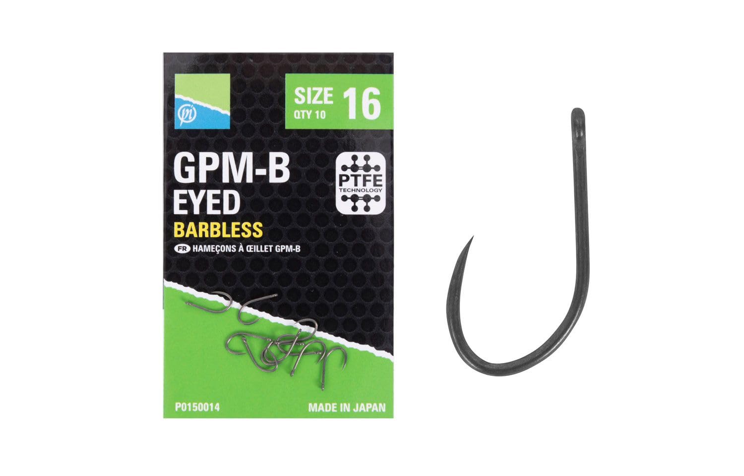 Preston Innovations GPM-B Eyed Barbless Hooks Size 16 (p0150014)