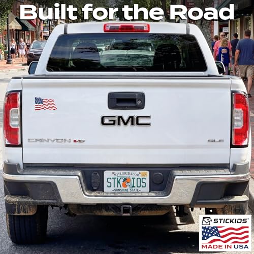 Image of Stickios Wavy American Flag Decal - Made in USA
