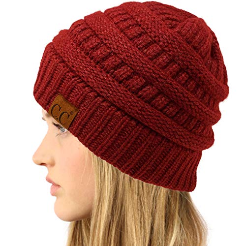 Image of Hatsandscarf CC Exclusives Solid Color Beanie Tail Hat for Adult (MB-20A)