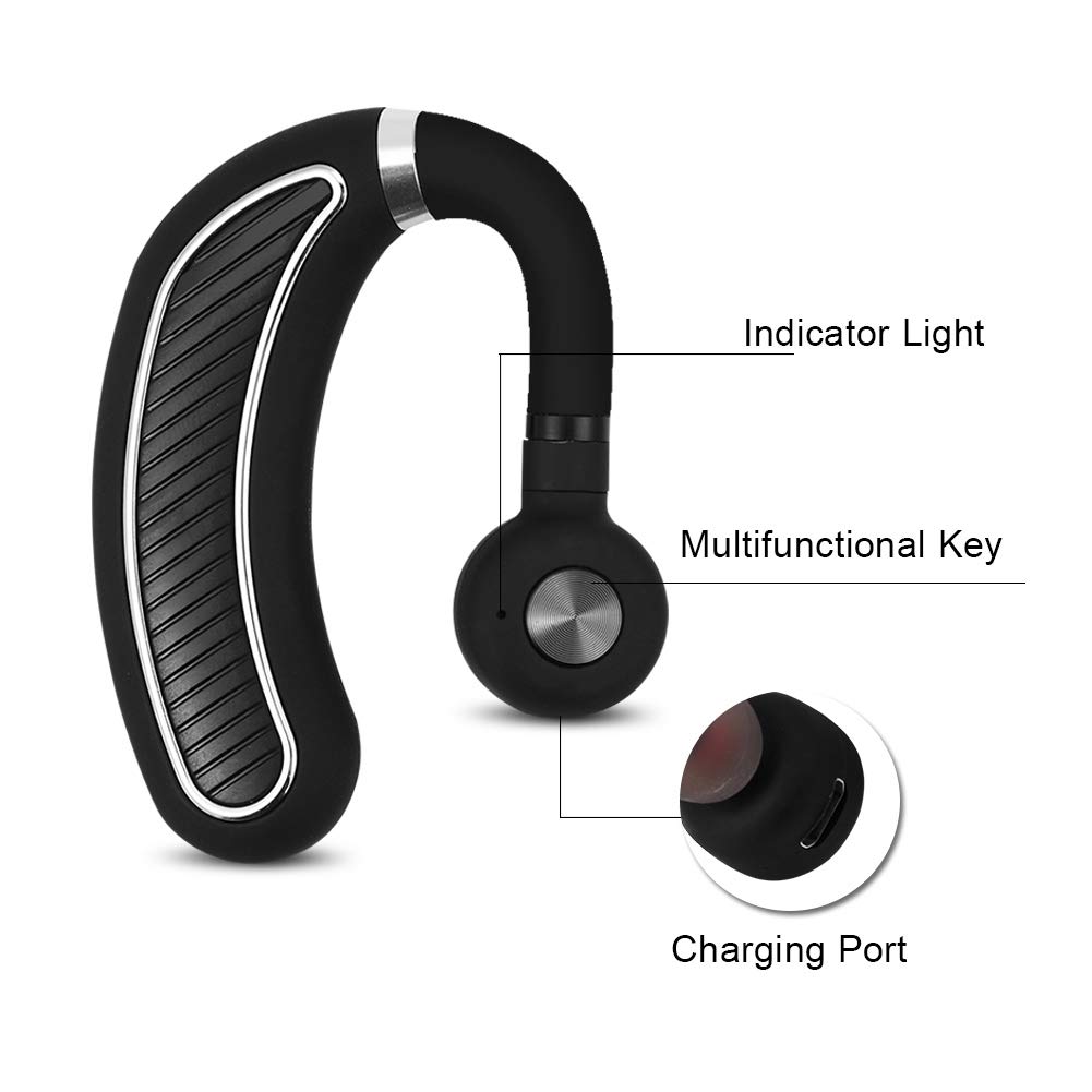 Sutinna Auriculares Bluetooth, 70 Días en Espera, Comerciales Inalámbricos Manos Libres HD Estéreo Sonido Envolvente Con Reducción de Ruido y Micrófono HD