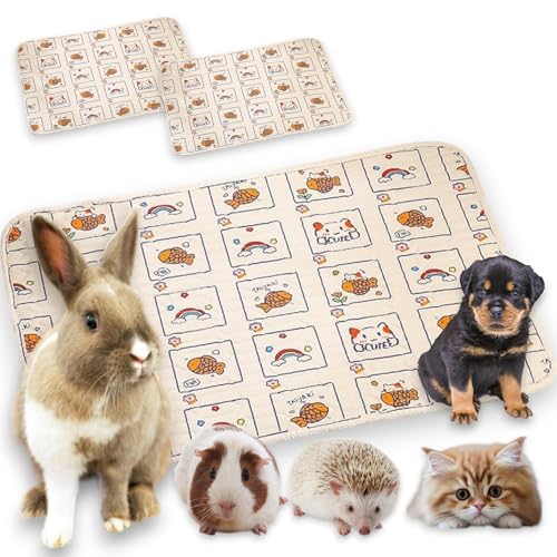 うさぎ トイレシート 洗えるペットシーツ 兎 トイレ マット おしっこ吸うパット 2枚セット 30×40cm 吸水シート モルモット 犬 ペットシーツ ペットマット 柄 洗える 防水 おしっこ おねしょ 尿 ウサギ ワイド ケージマット 四重構造 超吸収