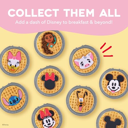 Image of Dash MultiMaker Mini System Removable Plate Set - Ceramic, Nonstick Replacement Plates for Fun-Shaped Waffle Breakfast - Waffle Maker Not Included - 4-Inch - Two-Pack - Moana & Pua