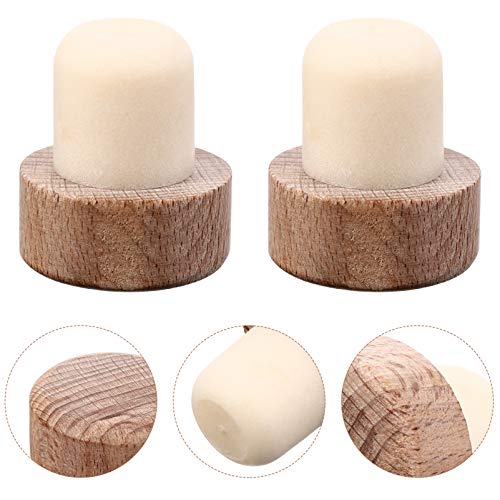 6 Pcs Wooden Wine Bottle Stopper Wood Wine Corks Crafts Replacement Corks For Wine Beer Bottle Glass Bottles Diy Craft #TOP7