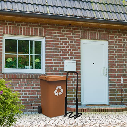 Relaxdays Müllpresse für die Mülltonne, 2er Set, Stahl, manueller Müllverdichter Hausmüll, Restmüll, Plastik, schwarz - Image 3