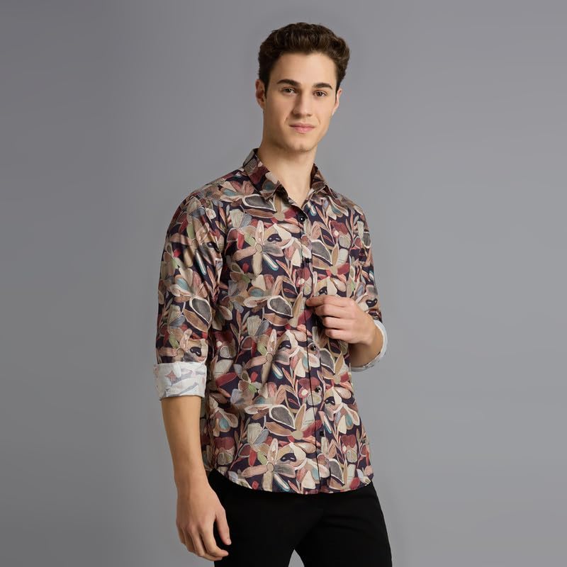 Image of MARK & ALBERT Men's Slim Fit Cotton Formal Shirt