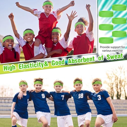 Image of Libima Kids Sweatbands Bulk Boys Headband for Sports Kids Cotton Terry Youth Sweatbands Elastic Sports Headbands Wicking Athletic Bands for Team Activity