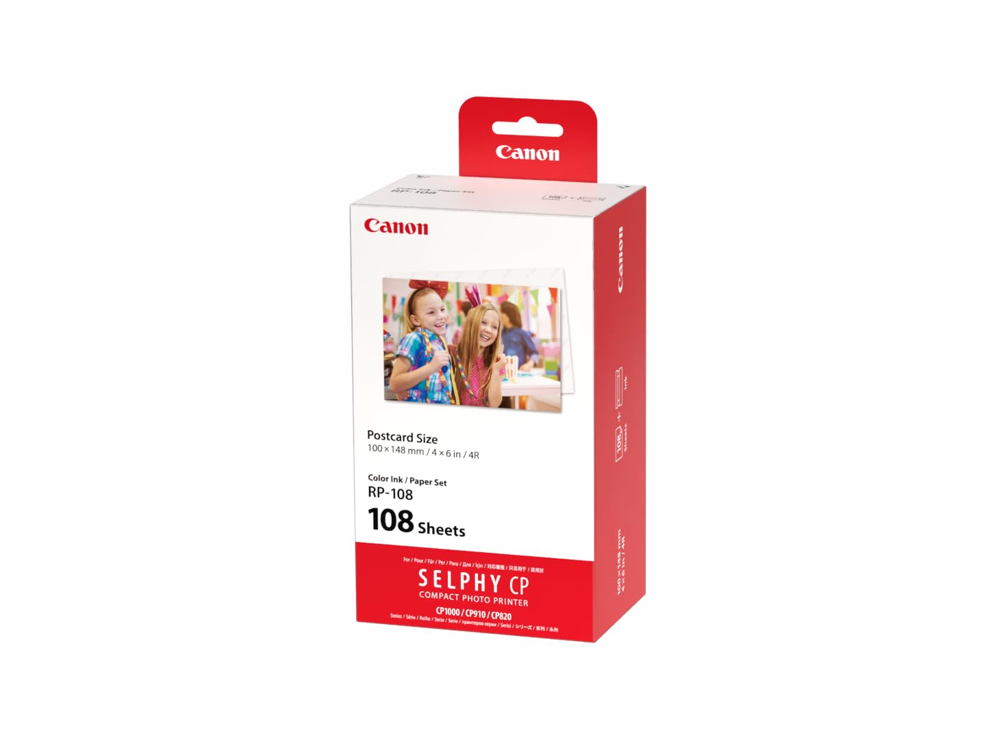 Canon SELPHY RP-108 Set Cartucce Carta Stampante Inchiostro 108 Fogli 100x148mm