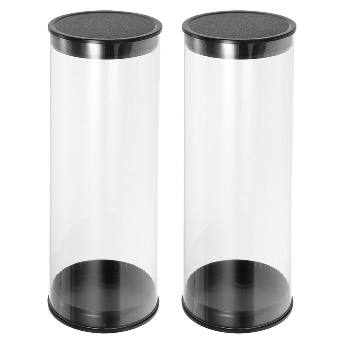 Happyyami Golfball Elegante Durchsichtige 2 Stück Aufbewahrungsröhren aus PVC Kompakt und Leicht Golfball Transportbox für Golfspieler Beim Golfspielen