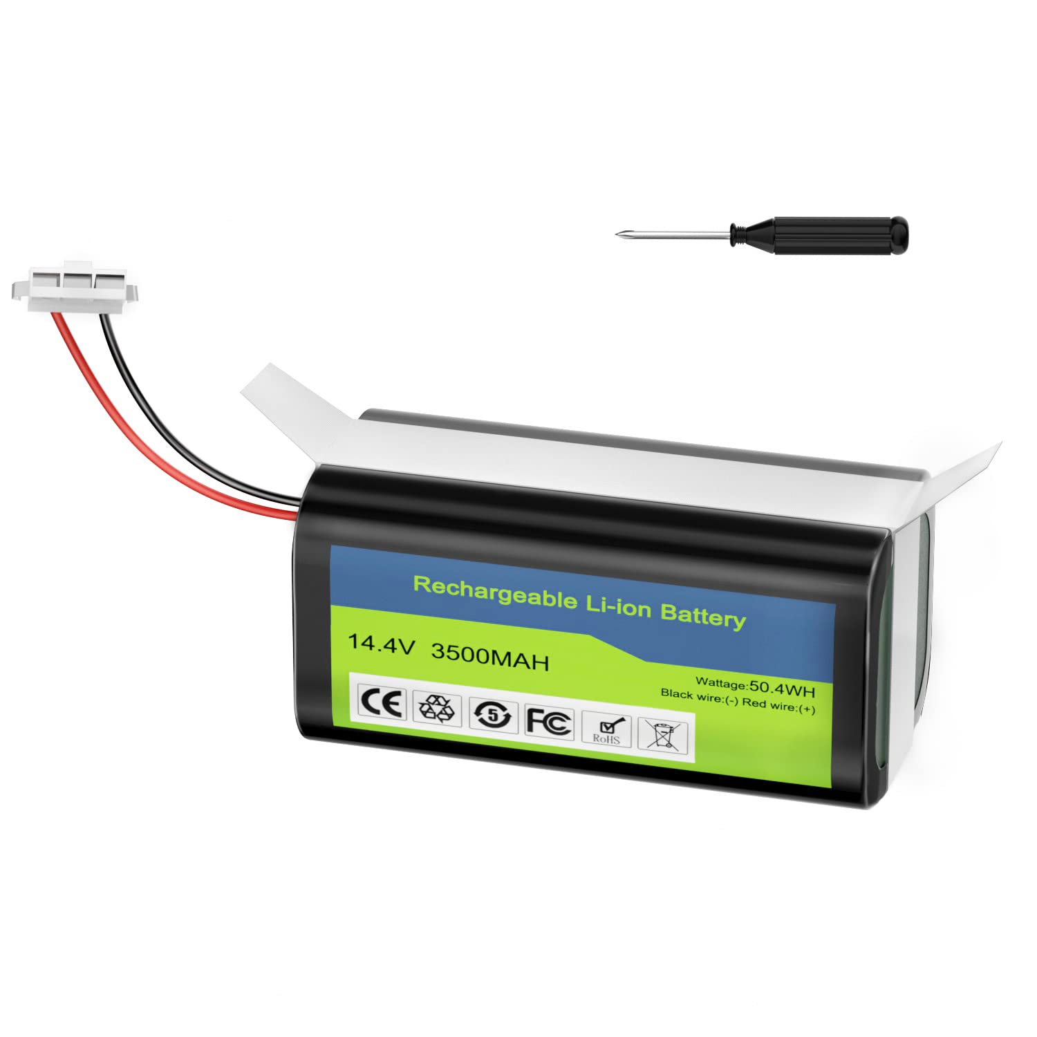 LCLEBM 14.4V Tesvor X500 Li-ion Replacement Battery for Ecovacs Deebot N79S, N79,DN622, [3500mAh] 14.4V Rechargeable Battery Compatible with Eufy RoboVac 11,11S,15C,15T,30, 35C,G10 Hybrid and More