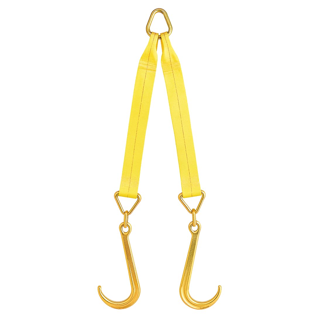 Boxer Cinghia Traino A V 7,6x61 Cm Con Ganci J 38cm | Recupero Auto Rimorchio 7.300 Kg - 3