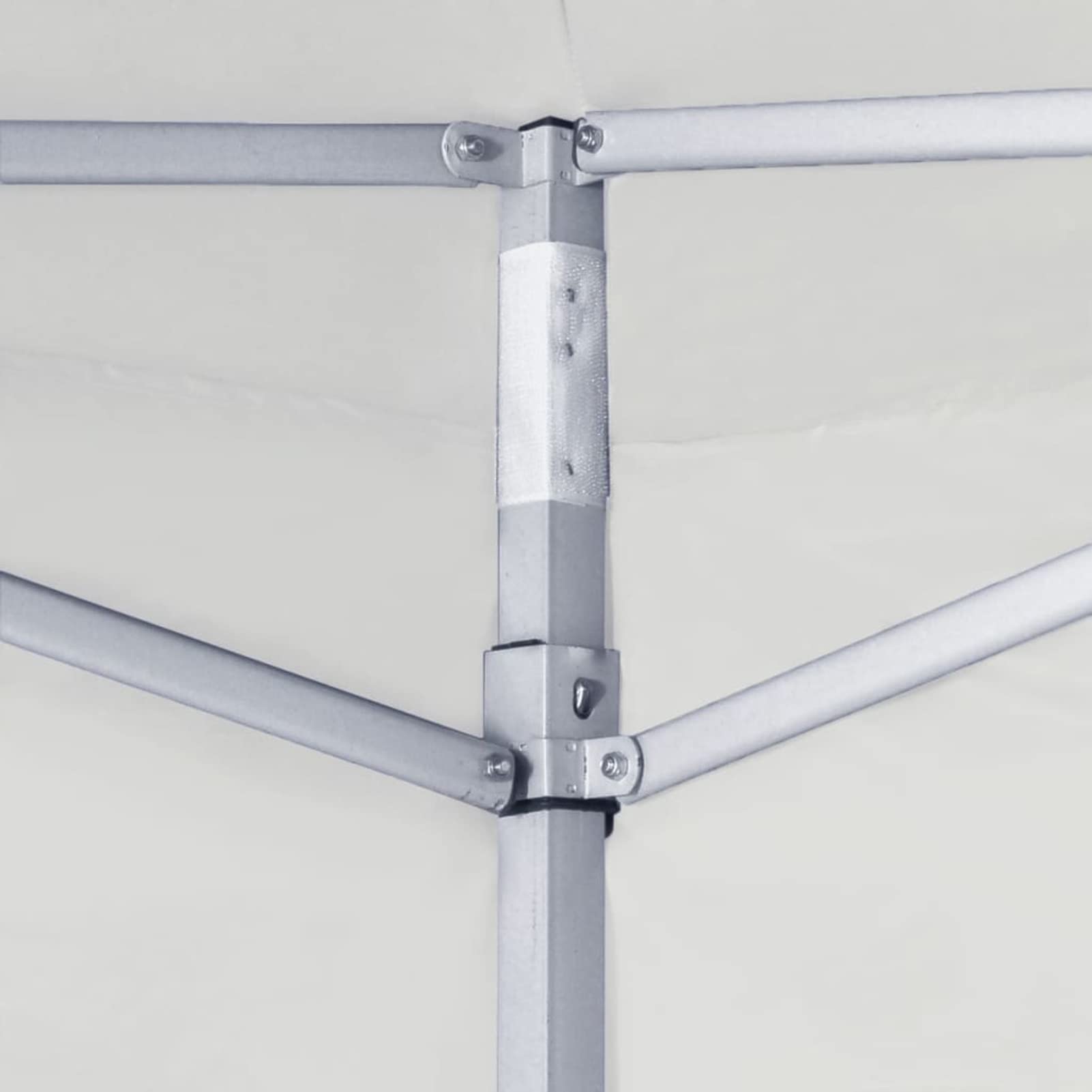 JUDYY Gazebo Pieghevole Professionale 2 Pareti 3x3m Acciaio Bianco,Gazebo,Gazebo Professionale,Gazebo da Giardino,Gazebo Esterno-48862