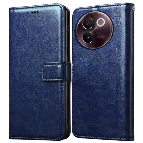 Image of Amazon Brand- Solimo Flip for Vivo V30e 5G (Leather Blue)