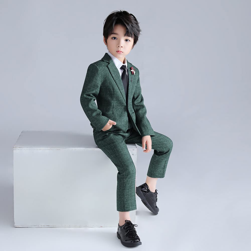 LOLANTA Kinder Karierter Anzug 2-teiliges festliches Set für Jungen Blazer und Hose Hochzeits-Party-Outfits 3-13 Jahre